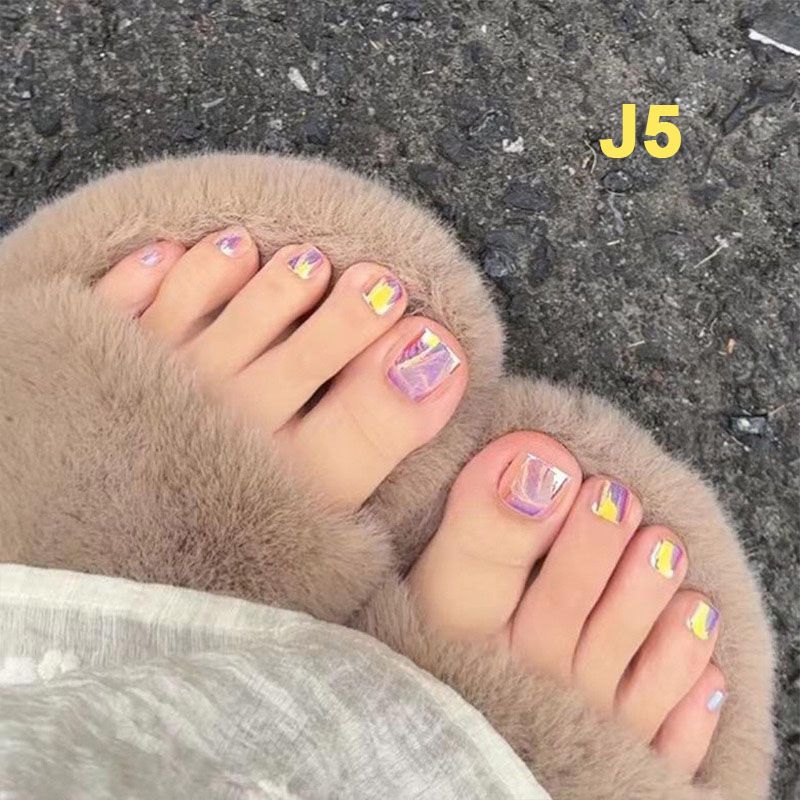 Delicate Glitter False Toe Nails Kit(50% OFF)