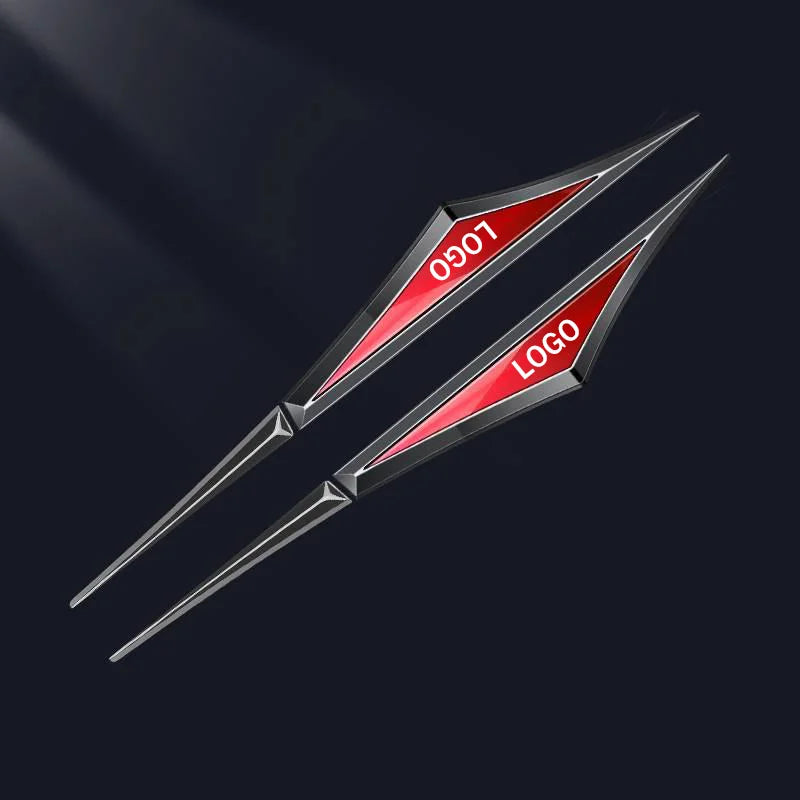 3D Blade Leaf Plate Boczna etykieta Dekoracja błotnika nadwozia (2 SZTUK)