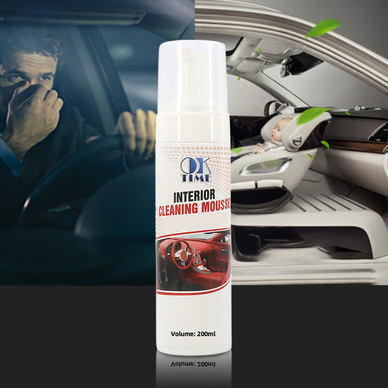 🚗👍Wysoce skuteczna pianka do czyszczenia wnętrza samochodu w sprayu (nie uszkadza pojazdu)