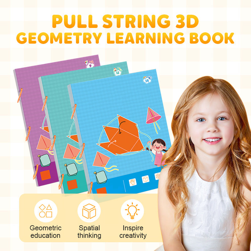 👶✨Książka do nauki geometrii 3D z sznurkiem