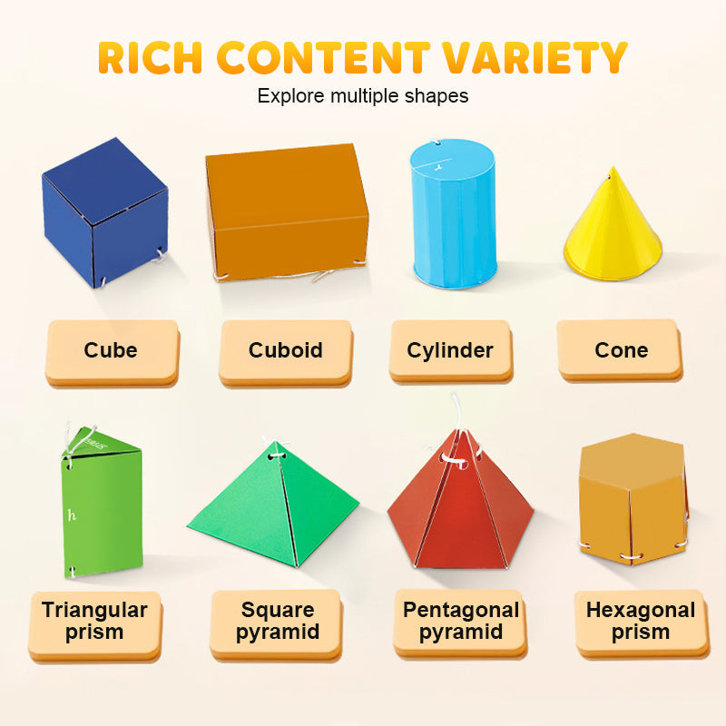 👶✨Książka do nauki geometrii 3D z sznurkiem