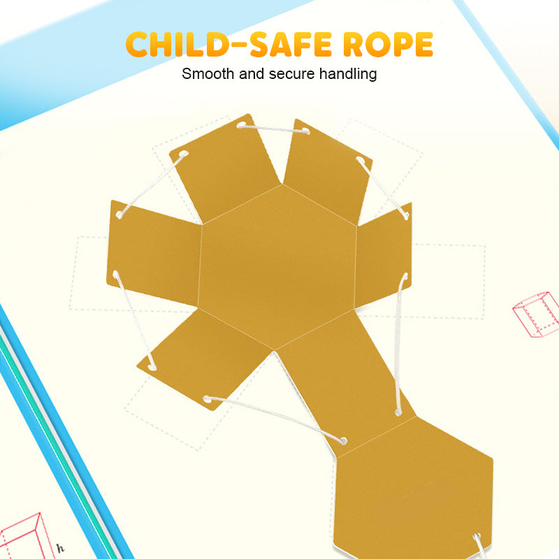 👶✨Książka do nauki geometrii 3D z sznurkiem
