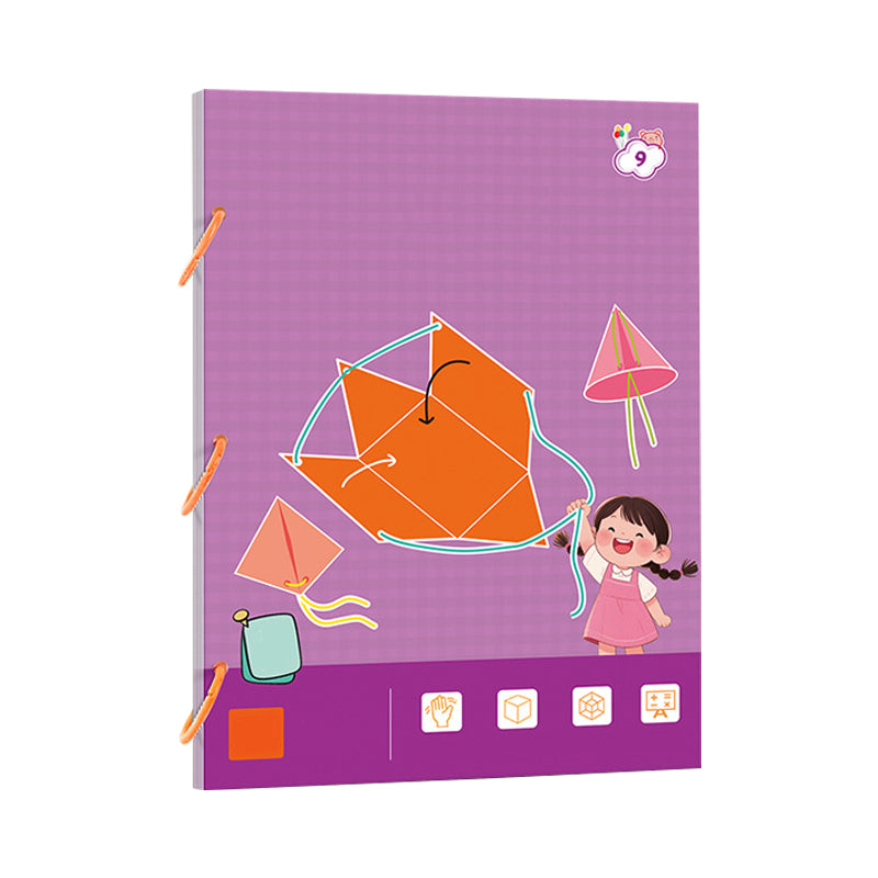 👶✨Książka do nauki geometrii 3D z sznurkiem
