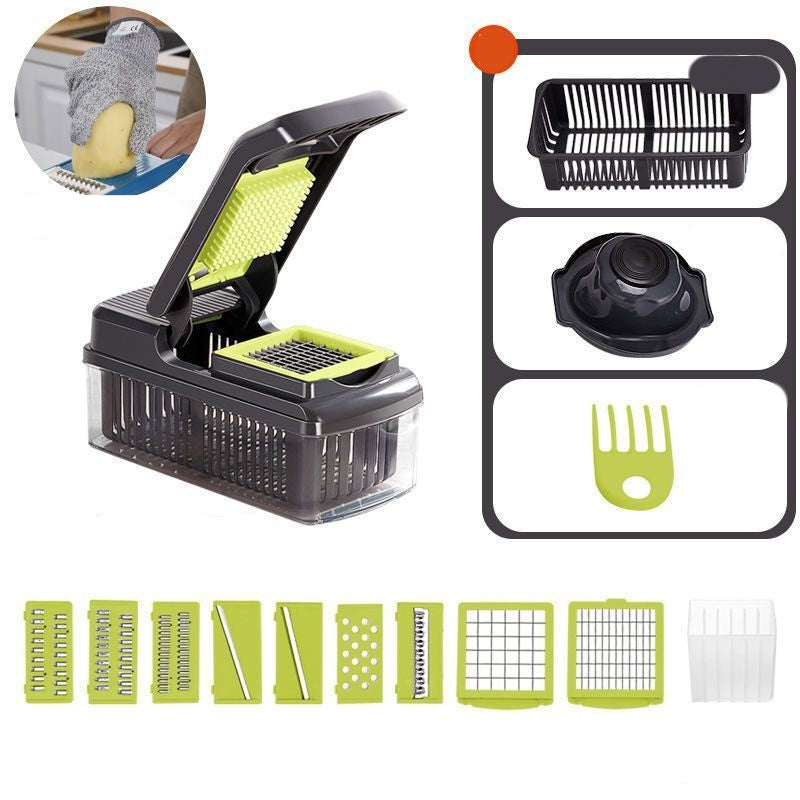 💖 Tocător multifuncțional pentru alimente, cu recipient – taie, mărunțește, mixează rapid. 🔪 Plată la livrare!