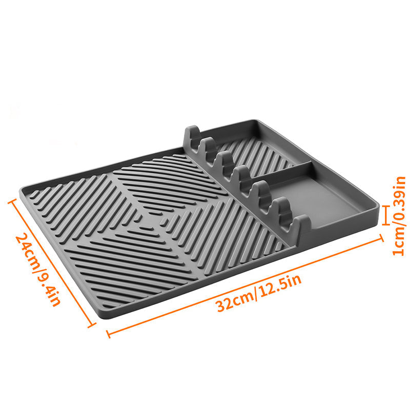 🔥 Adio grătar unsuros pe blat! Covoraș silicon anti‑scurgere, cu spații pentru ustensile – blatul lateral rămâne curat. ✅ Plătești la livrare. Comandă acum!