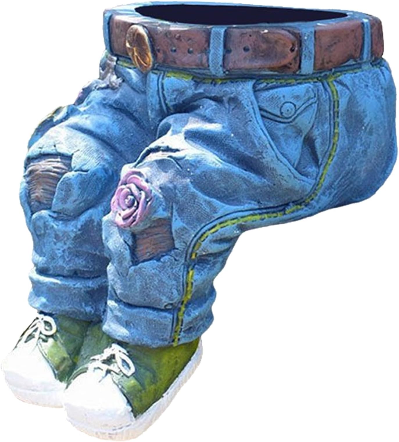 🌷 Ghiveci creativ 3D cu model jeans – aspect unic, perfect pentru flori sau decorațiuni interioare. Plată la livrare!