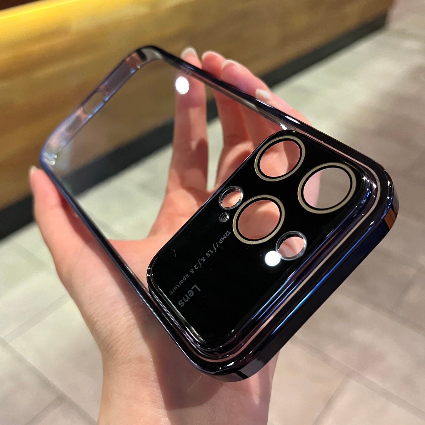 Carcasă pentru lentile cu fereastră mare pentru iPhone