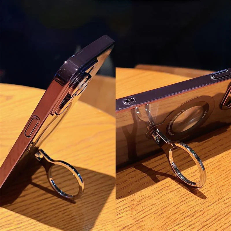 Carcasă de protecție magnetică transparentă cu stent magnetic pentru iPhone
