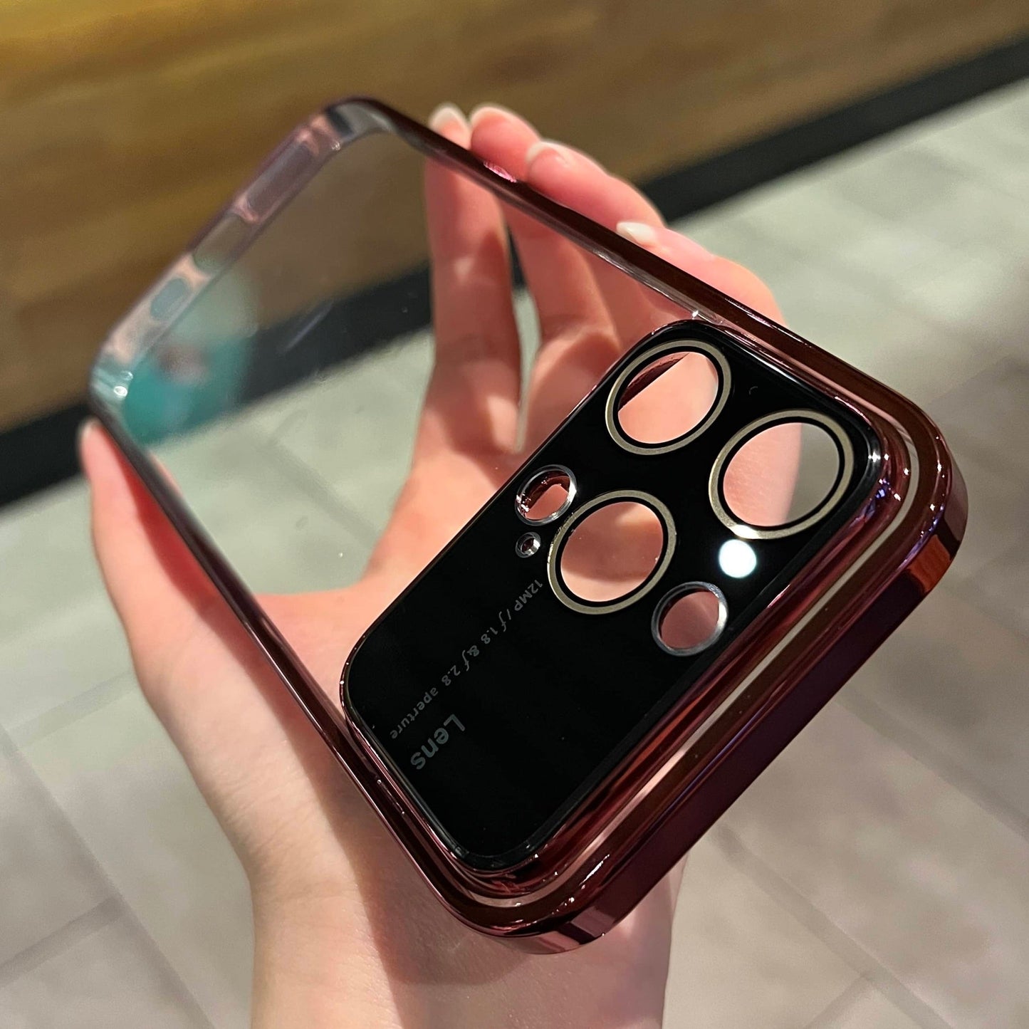 Carcasă pentru lentile cu fereastră mare pentru iPhone