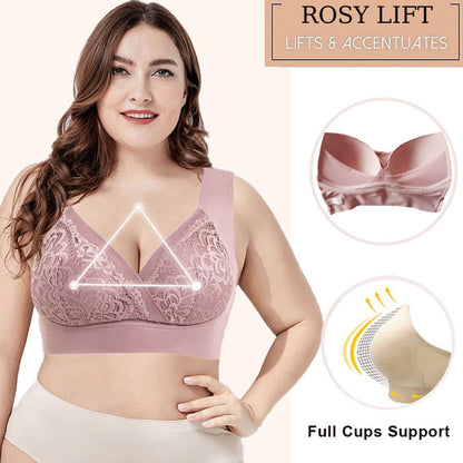 Kup 1 + 1 gratis!👙Plus Size Wygodny, super rozciągliwy biustonosz koronkowy z bezprzewodowym wsparciem