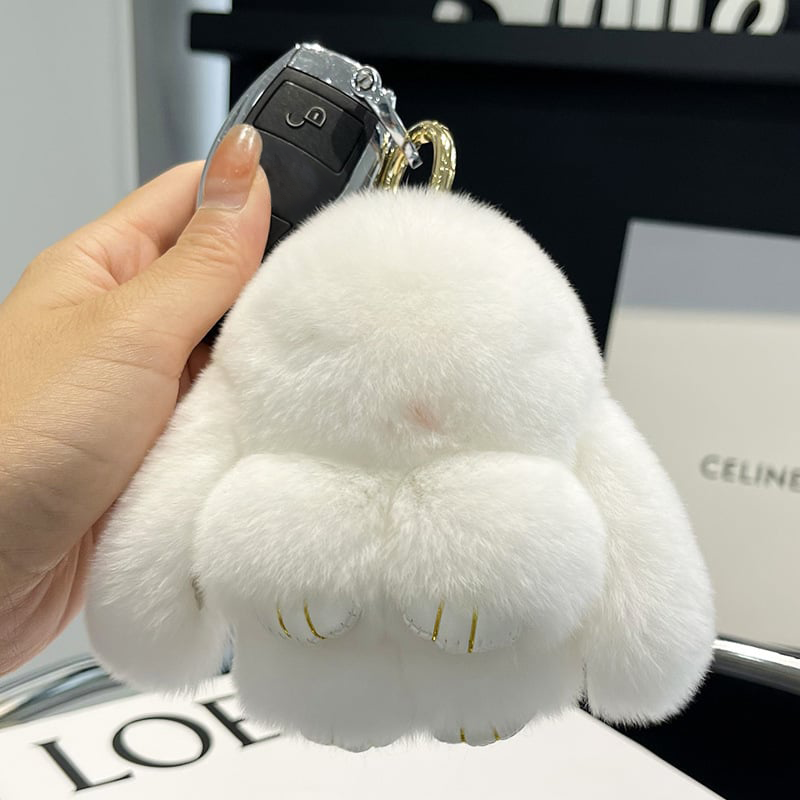 🐰 Ręcznie robione charmsy PomPom w kształcie króliczków (🎁Boxed Edition)