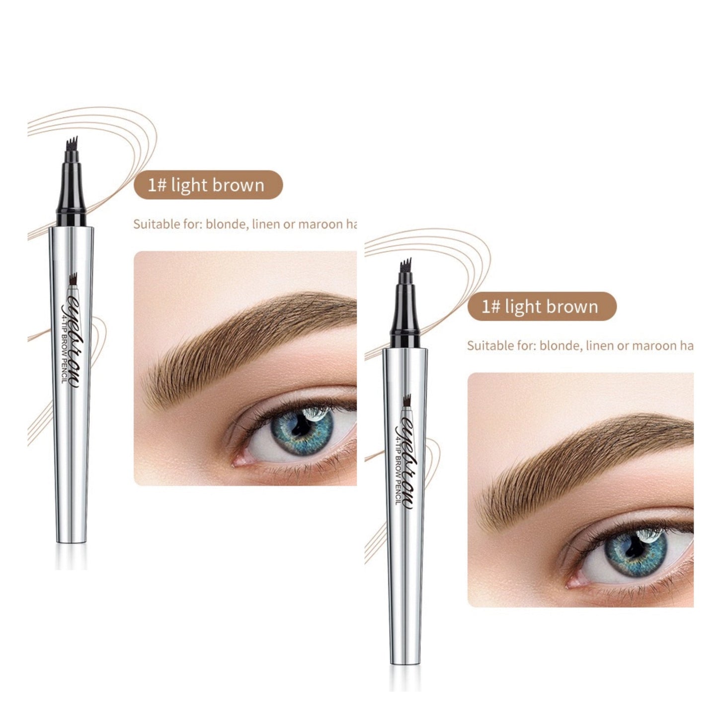 Wodoodporny pisak do brwi 3D Microblading (2 szt.)