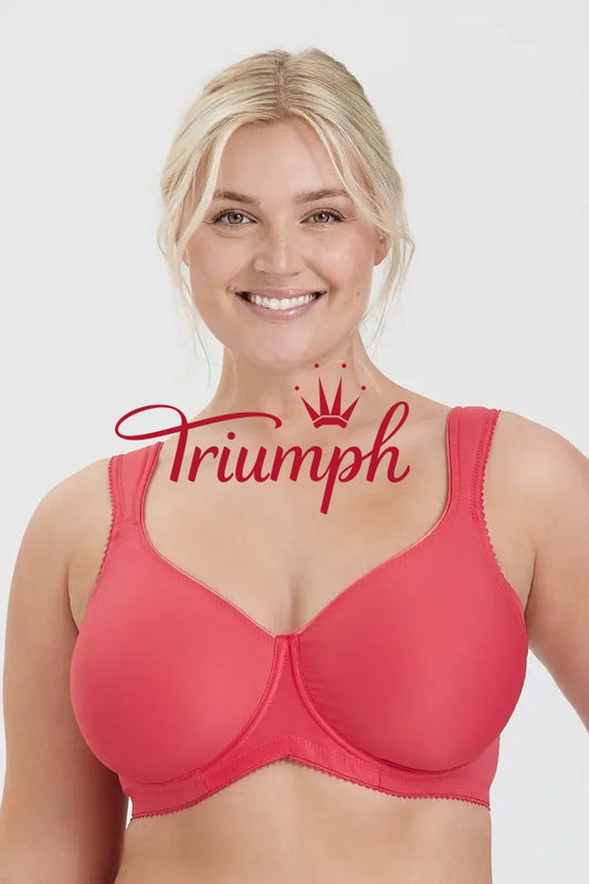 Triumph - (3 szt.) Prosty biustonosz push-up z pełną miseczką