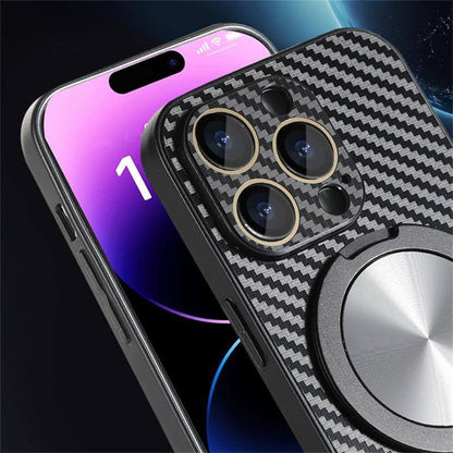 360 rotativ Magnetic Stand rotativ oglindă de protecție din fibre de carbon model Apple Case