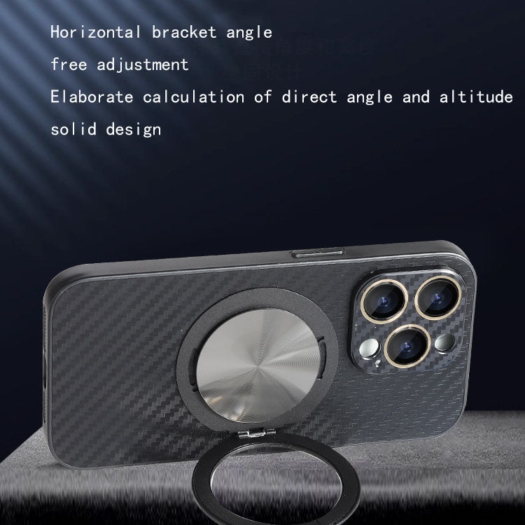 360 rotativ Magnetic Stand rotativ oglindă de protecție din fibre de carbon model Apple Case