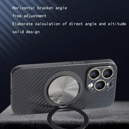 360 rotativ Magnetic Stand rotativ oglindă de protecție din fibre de carbon model Apple Case