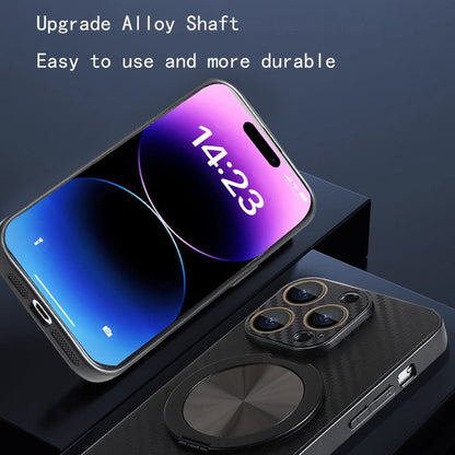 360 rotativ Magnetic Stand rotativ oglindă de protecție din fibre de carbon model Apple Case