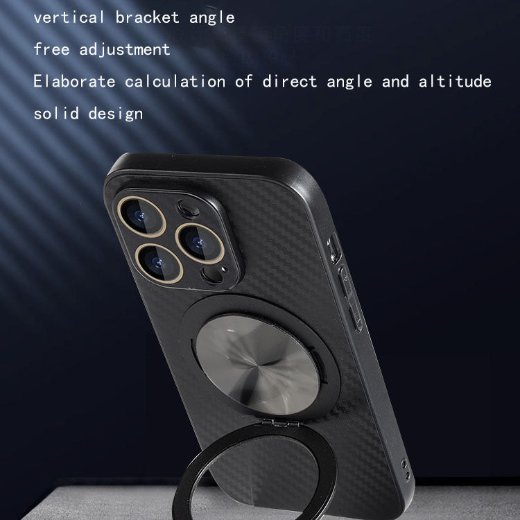 360 rotativ Magnetic Stand rotativ oglindă de protecție din fibre de carbon model Apple Case
