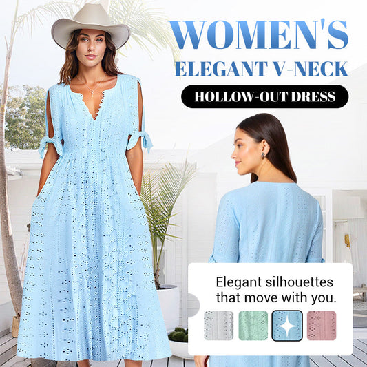 💃 Rochie elegantă pentru femei – decolteu în V, decupaje solide, design modern și rafinat. ✨ Plată la livrare!