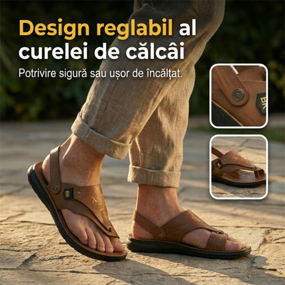 🔥 Sandale convertibile 2-în-1 pentru bărbați – papuci + sandale într-unul singur! ⚡ Livrare rapidă în România – comandă acum!