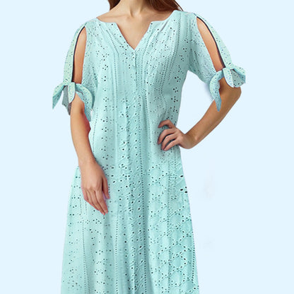 💃 Rochie elegantă pentru femei – decolteu în V, decupaje solide, design modern și rafinat. ✨ Plată la livrare!