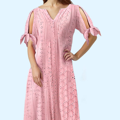 💃 Rochie elegantă pentru femei – decolteu în V, decupaje solide, design modern și rafinat. ✨ Plată la livrare!