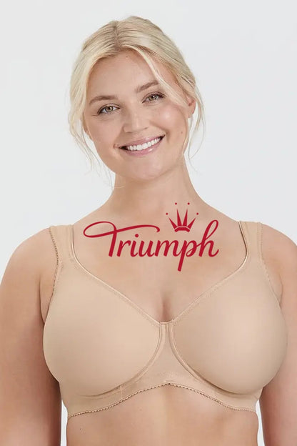 Triumph - (3 szt.) Prosty biustonosz push-up z pełną miseczką