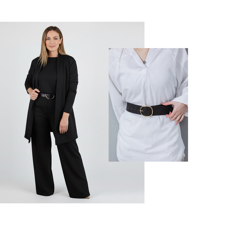 ⏰ Set elegant din 3 piese – cardigan lung, top și pantaloni. Stil complet, confortabil și rafinat! 💞 Plată la livrare!