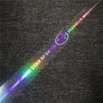 Kolorowa naklejka samochodowa z laserowym odbiciem 3D, 4 sztuki