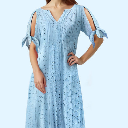 💃 Rochie elegantă pentru femei – decolteu în V, decupaje solide, design modern și rafinat. ✨ Plată la livrare!