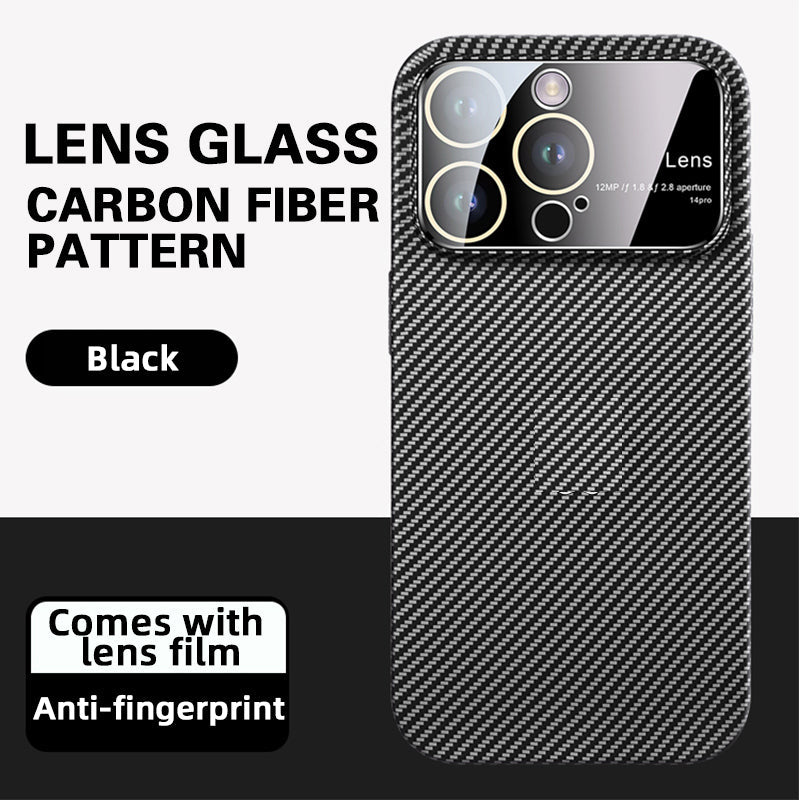 Goggles Large Window Carbon Fiber Case Cover For iPhone