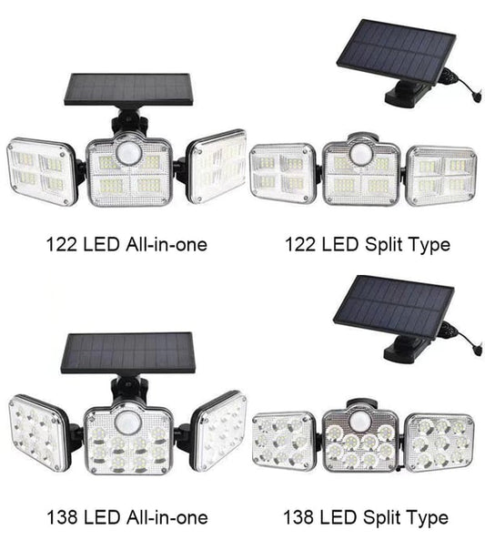 🔥 Lampa solară cu senzor de mișcare și mai multe capete – iluminare puternică, economie de energie. ☀️ Plată la livrare!
