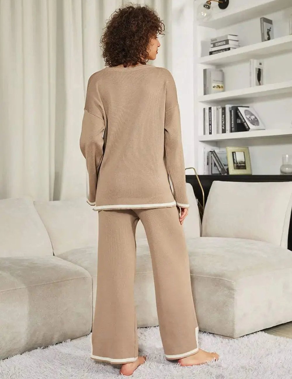 🔥 Set 2 piese – top tricotat + pantaloni largi. Lejer, respirabil, potrivit pentru plimbări, acasă sau vacanțe. ✅ Plată la livrare!