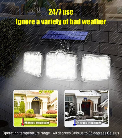 🔥 Lampa solară cu senzor de mișcare și mai multe capete – iluminare puternică, economie de energie. ☀️ Plată la livrare!