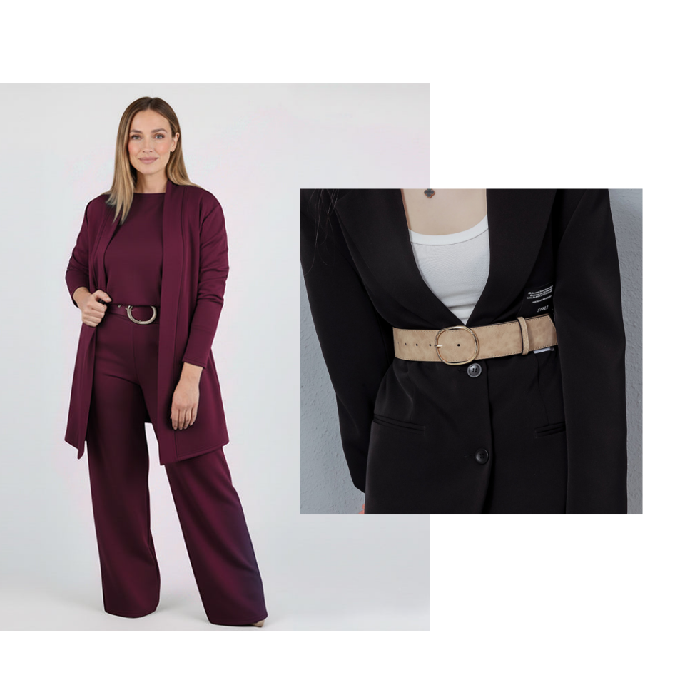 ⏰ Set elegant din 3 piese – cardigan lung, top și pantaloni. Stil complet, confortabil și rafinat! 💞 Plată la livrare!