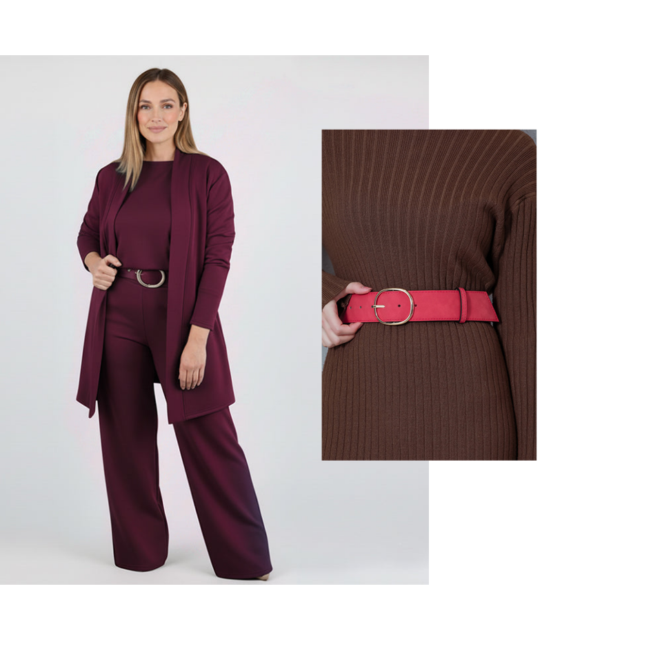 ⏰ Set elegant din 3 piese – cardigan lung, top și pantaloni. Stil complet, confortabil și rafinat! 💞 Plată la livrare!