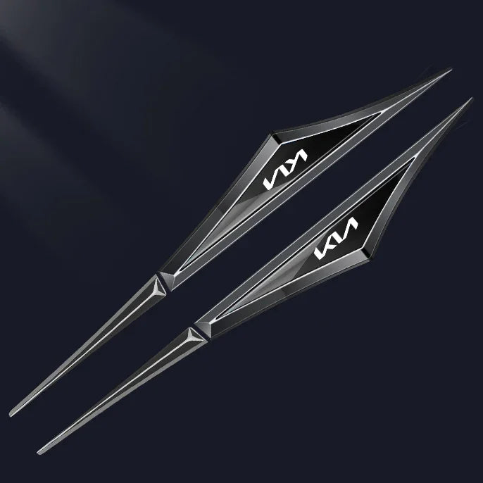 3D Blade Leaf Plate Boczna etykieta Dekoracja błotnika nadwozia (2 SZTUK)