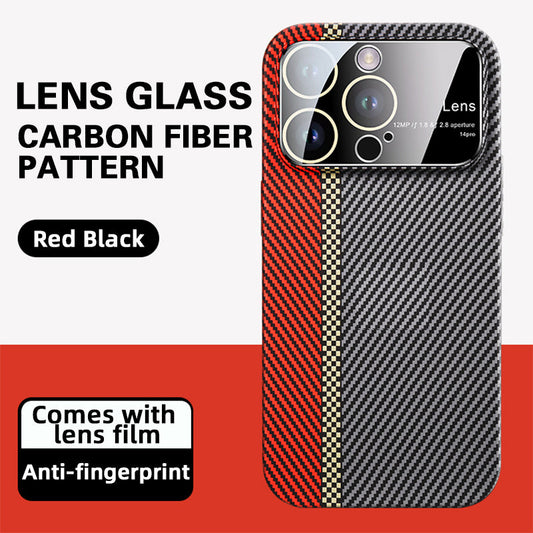 Goggles Large Window Carbon Fiber Case Cover For iPhone