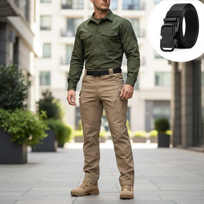 👖⚡ Pantaloni care nu se rup când ai mai multă nevoie Țesătură rezistentă | Buzunare multiple | Genunchi întăriți ✅ Vânătoare, camping, muncă, outdoor – toate într-unul