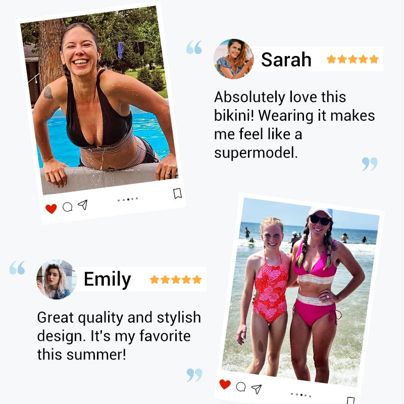 Bikini bikinis cu talie înaltă, bretele reglabile și blocuri de culori