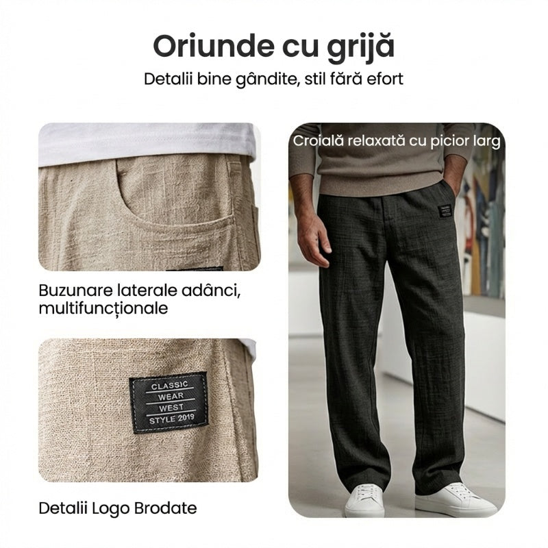 Bumbac și in, croială largă. Libertate maximă pentru zilele tale. ☀️