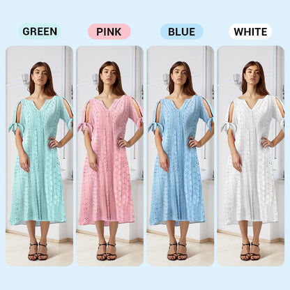 💃 Rochie elegantă pentru femei – decolteu în V, decupaje solide, design modern și rafinat. ✨ Plată la livrare!