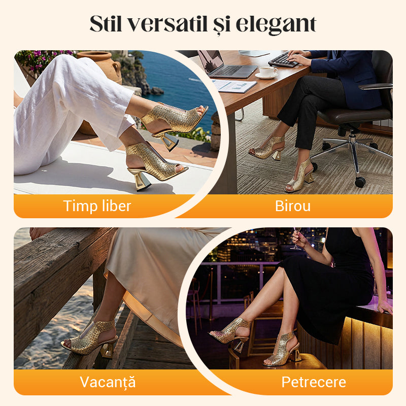 🏖️👠 Sandale elegante cu toc pentru femei – vârf deschis, picioare zvelte, mers confortabil! 👡 Plată la livrare!