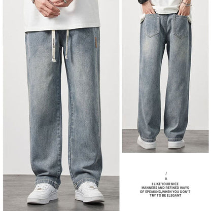 💐 Blugi drepți largi pentru bărbați – confortabili, stil casual, potriviți pentru orice ocazie. 👖 Plată la livrare!