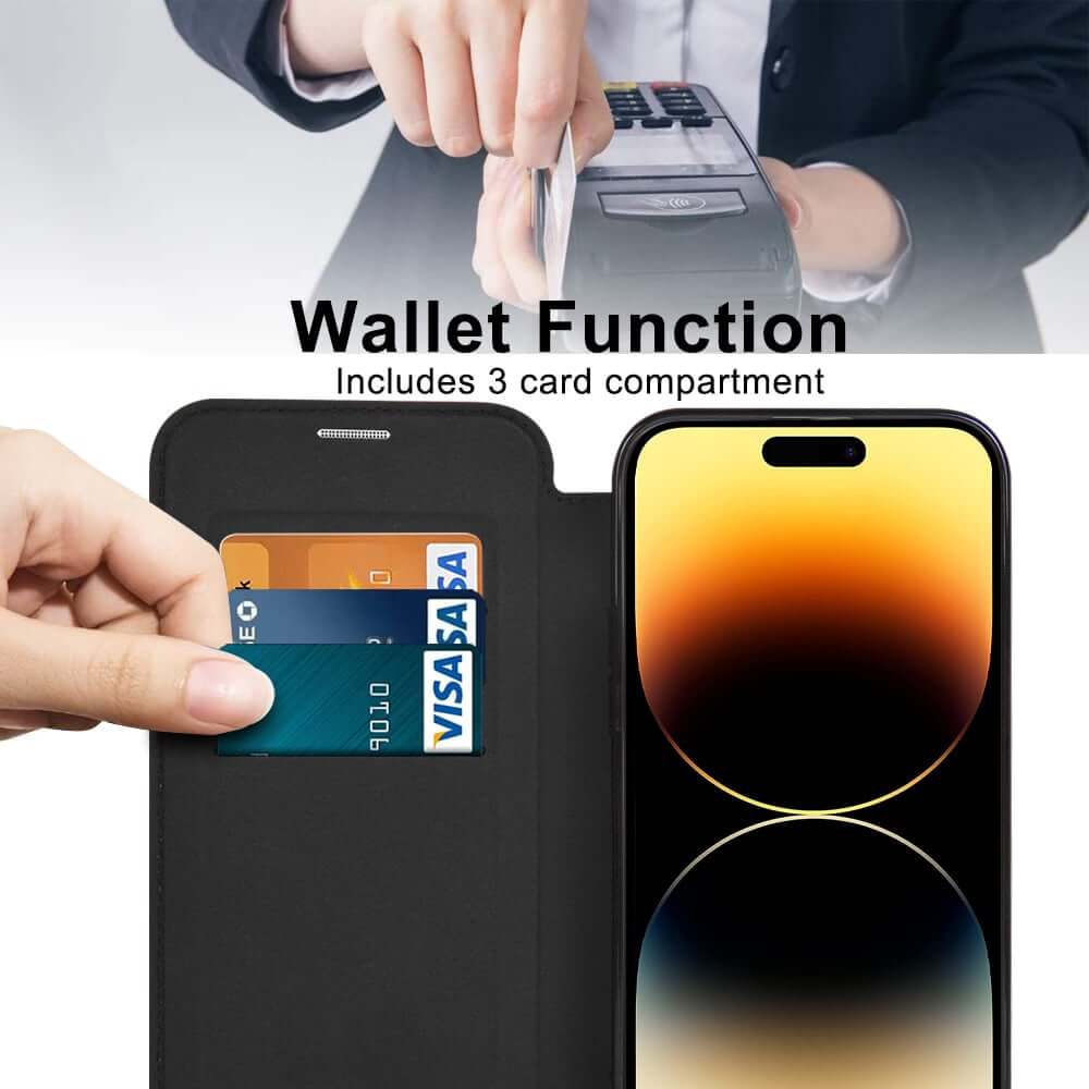 Electroplacat magnetic magnetic flip caz de telefon din piele flip