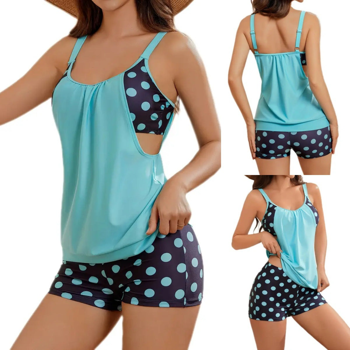 Costum de Baie 2 Piese Polka Dot – În Stoc & Ramburs 👙🏖️