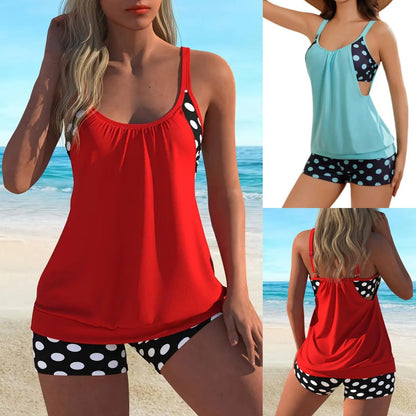 Costum de Baie 2 Piese Polka Dot – În Stoc & Ramburs 👙🏖️