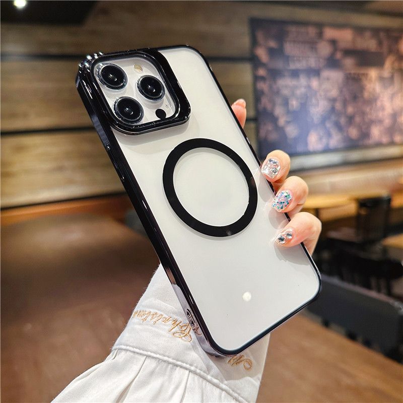 Carcasă de telefon placată cu capac de cameră pentru iPhone