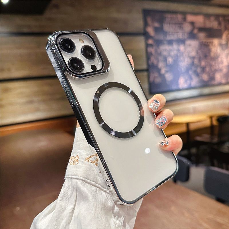Carcasă de telefon placată cu capac de cameră pentru iPhone