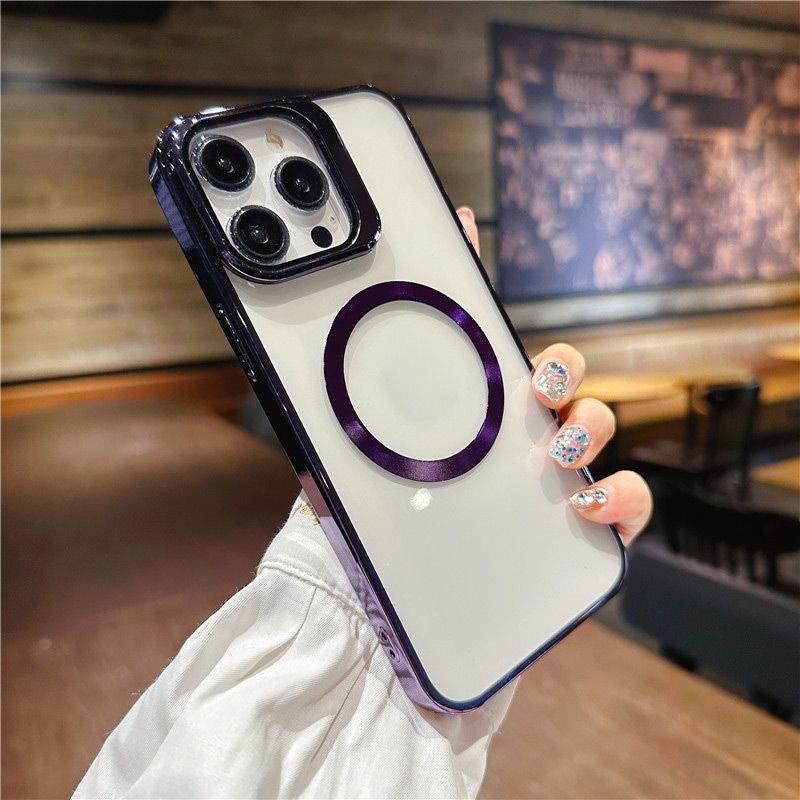 Carcasă de telefon placată cu capac de cameră pentru iPhone